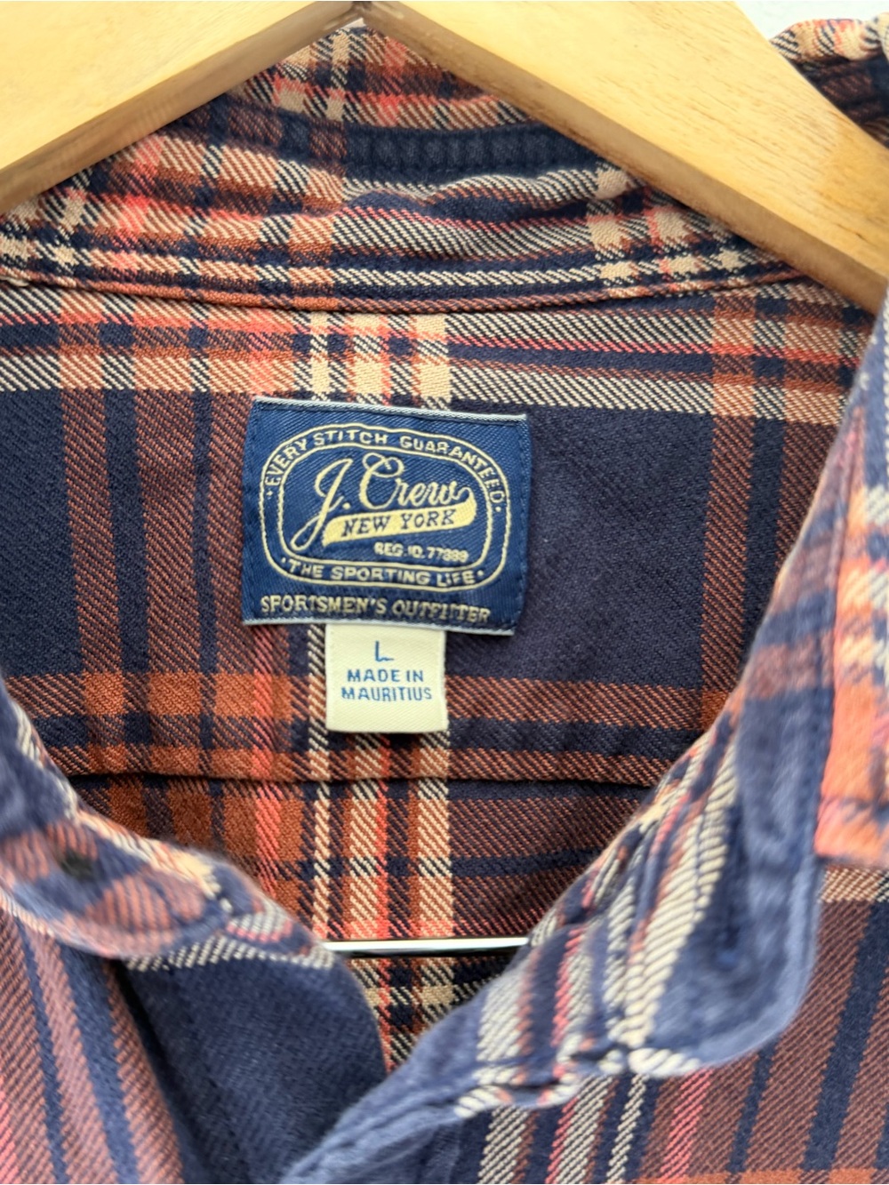 J.Crew Sportsmen’s Outfitter Men’s L Plaid Flannel Shirt Workwear Gorpcore - Picture 3 of 7
